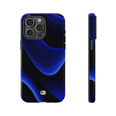 Blue Tough Phone Case for iPhone - Electric Cobalt Flow