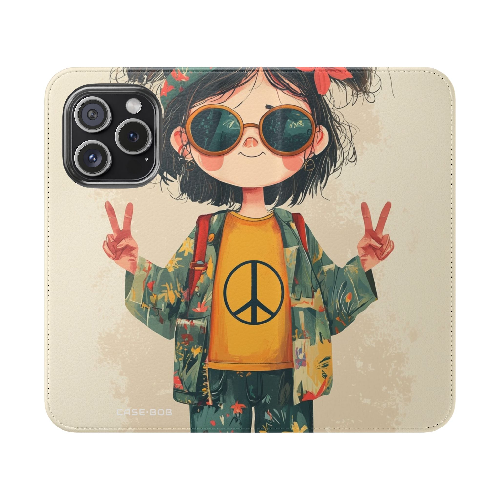 Peace Pigtails - iPhone 15 Pro Case - Wallet