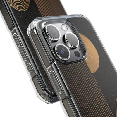 Gold Impact MagSafe Phone Case for iPhone - Gilded Obsidian Dunes
