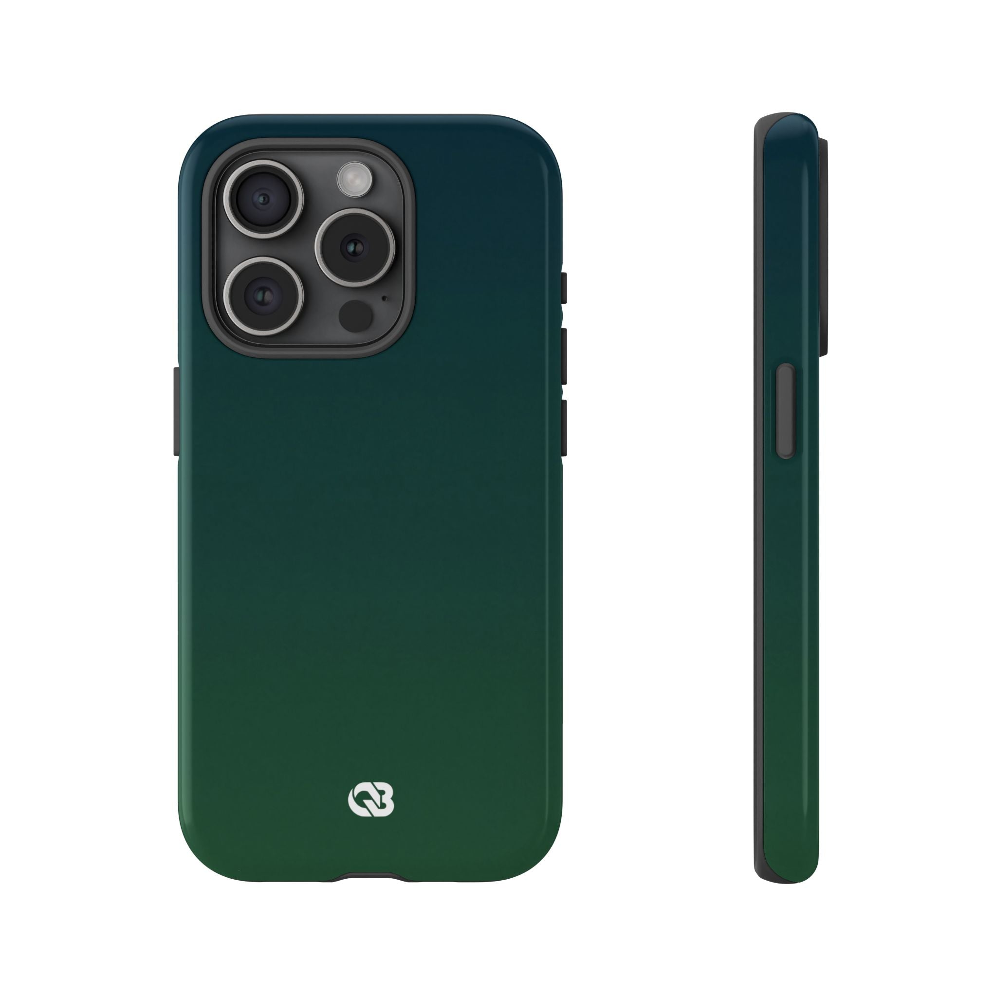 Green Tough Phone Case for iPhone - Midnight Pine Horizon