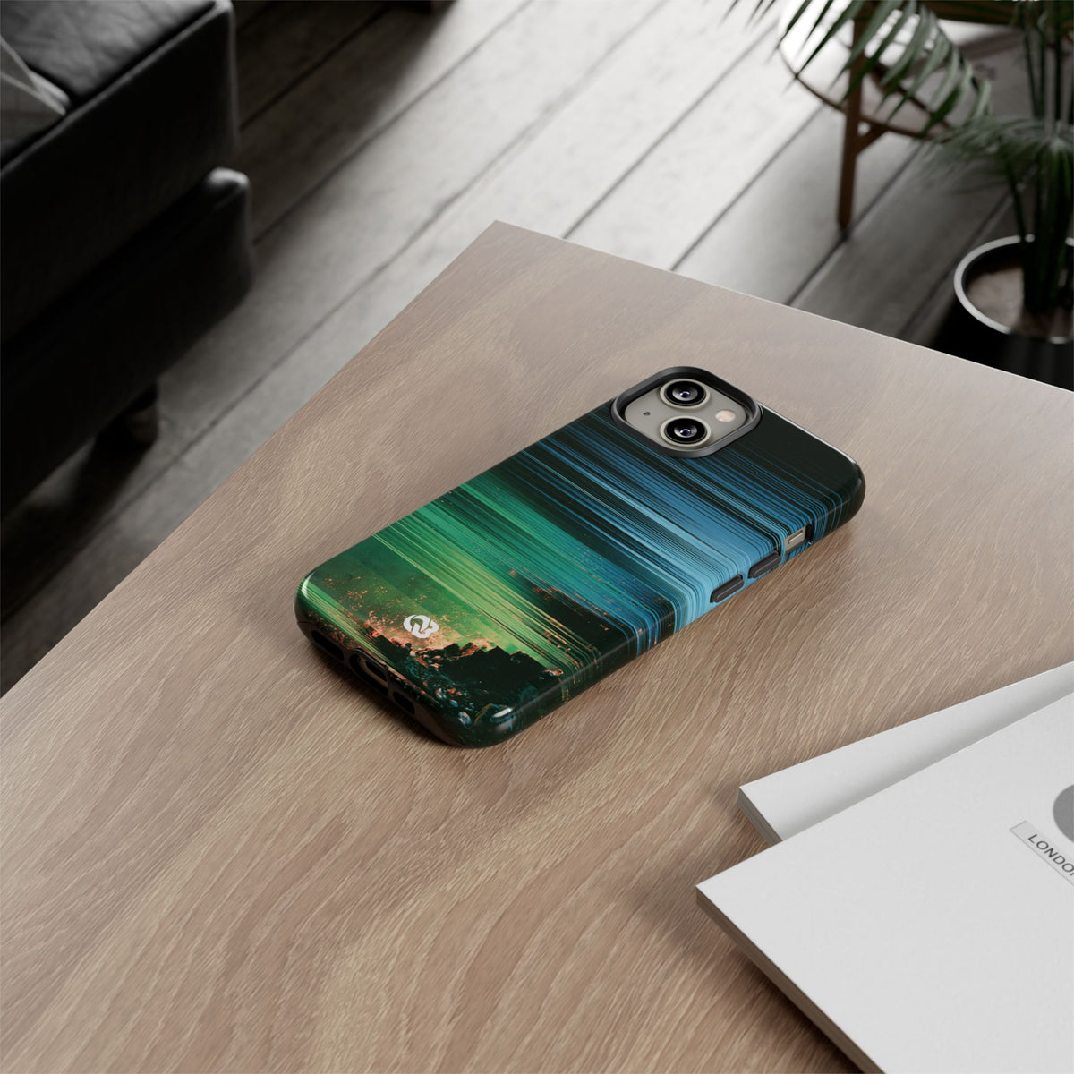 Digital Shoreline Drift · Tough Phone Case for iPhone · Teal