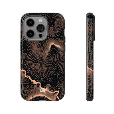 Mesa Elevation Contour · Tough Phone Case for iPhone · Black