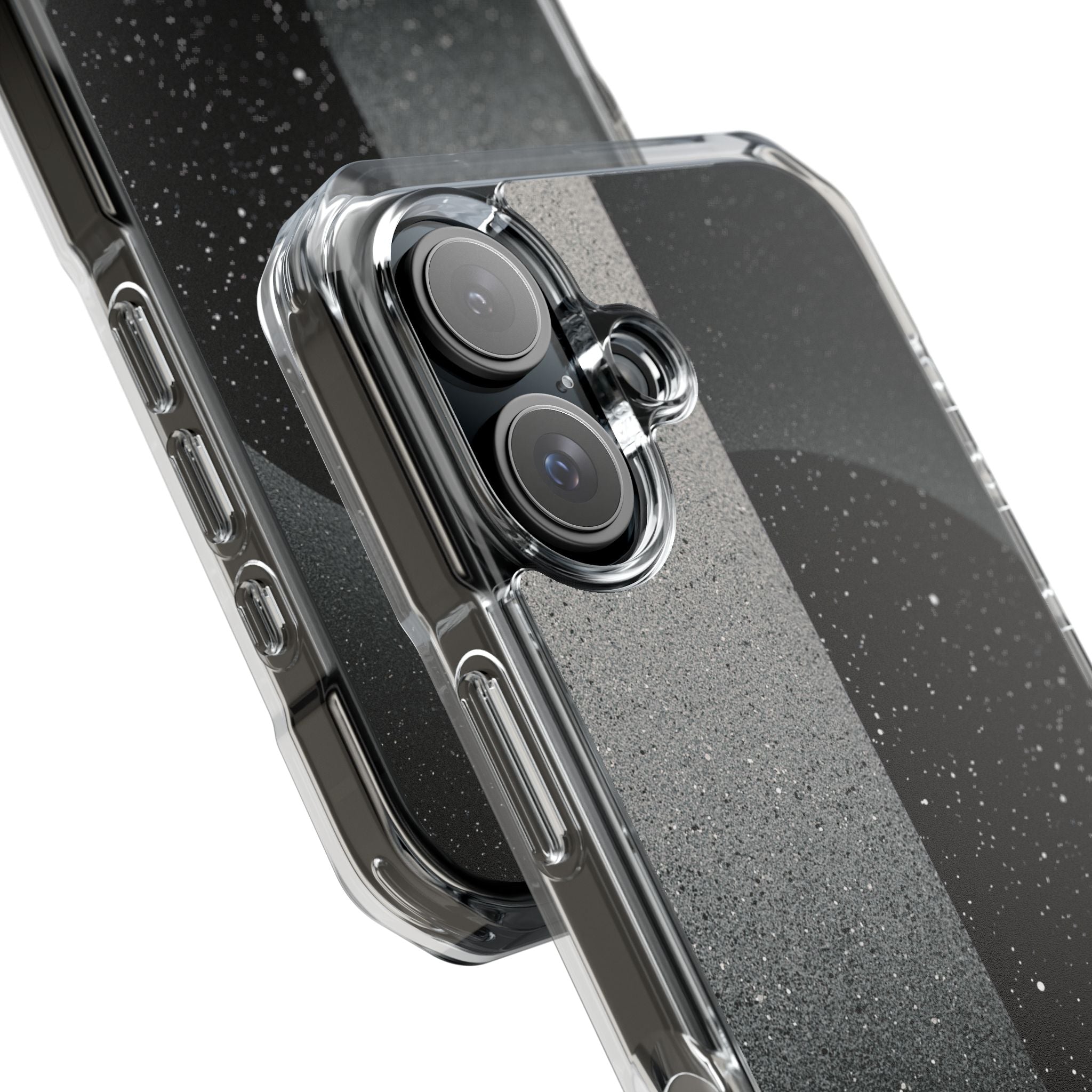 Black Impact MagSafe Phone Case for iPhone - Lunar Static Orbit