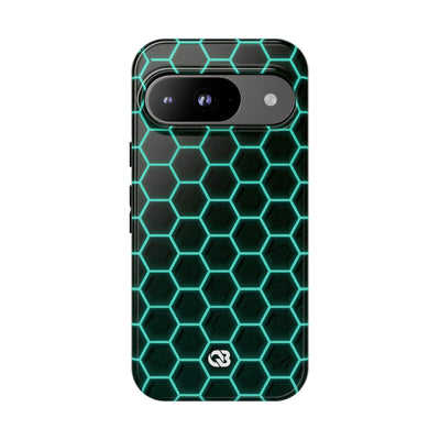 Neon Hex Spectrum · Tough Phone Case for Pixel ·  Teal