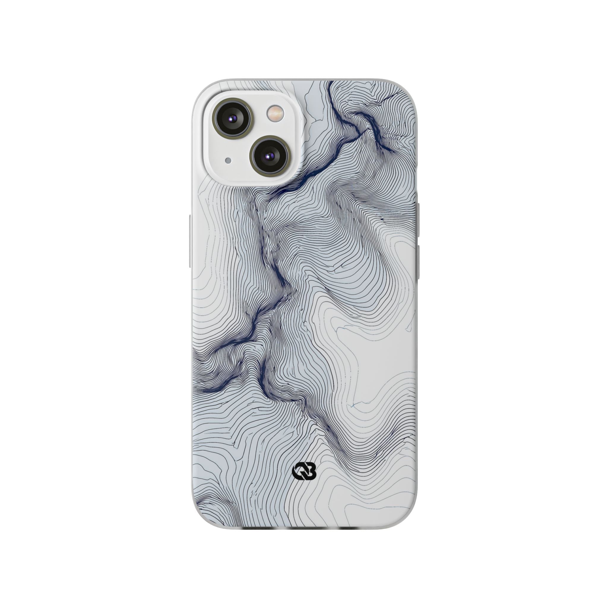 White Lite Phone Case for iPhone - Nordic Ridge Topo