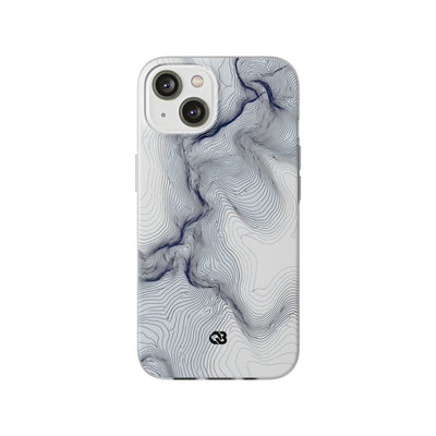 White Lite Phone Case for iPhone - Nordic Ridge Topo