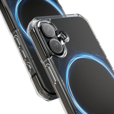 Luminous Corona · Clear Impact Magnetic Phone Case for iPhone · Blue