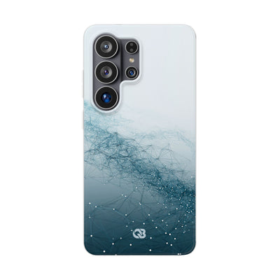 Teal Lite Phone Case for Samsung - Cyan Vector Lattice