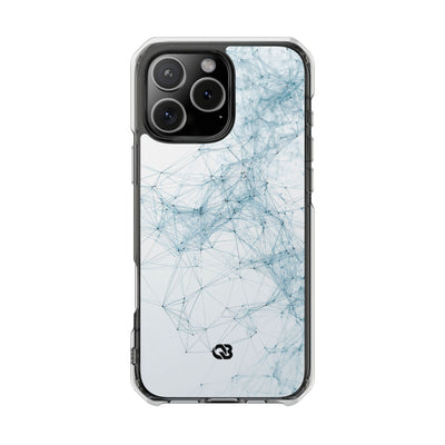 Blue Impact MagSafe Phone Case for iPhone - Glacial Neural Web