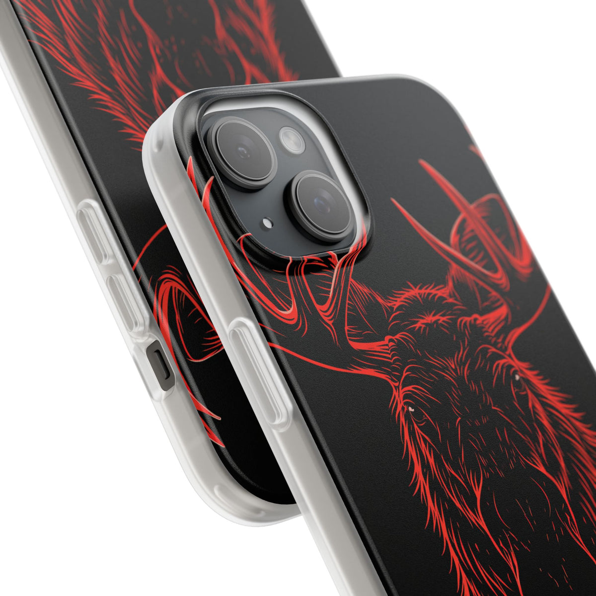Nordic Moose Contour · Lite Phone Case for iPhone ·  Red