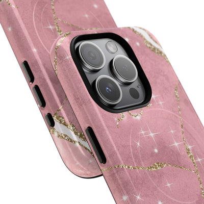 Rose Sparkle Marble · Tough+ Coque de téléphone pour iPhone · Magsafe