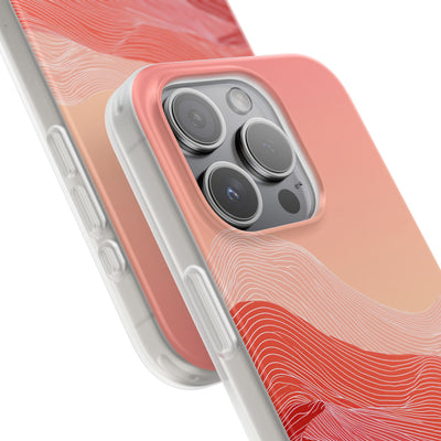 Red Lite Phone Case for iPhone - Crimson Ridge Contour
