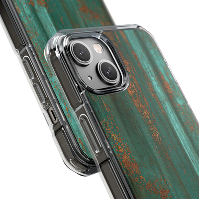 Oxidized Verdigris · Clear Impact Magnetic Phone Case for iPhone ·  Teal