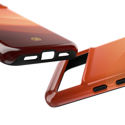 Orange Tough Phone Case for Google Pixel - Crimson Dune Gradient