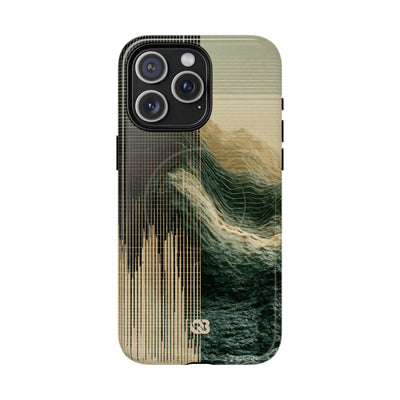 Beige Tough 2.0 Magsafe Phone Case for iPhone - Veridian Data Ridge