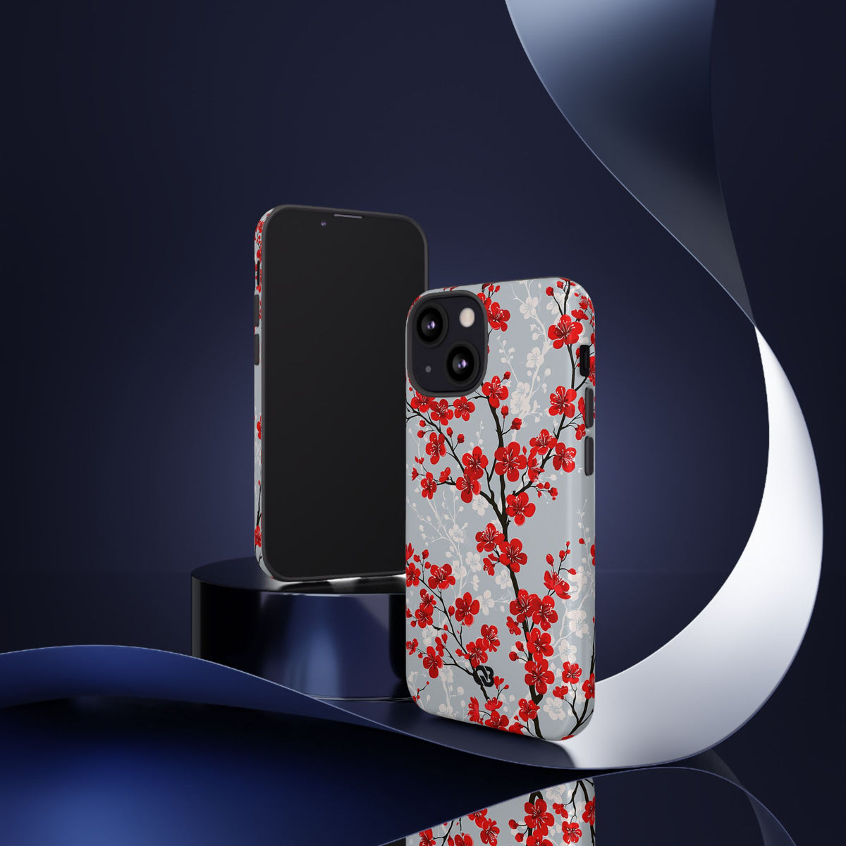 Scarlet Plum Blossom · Tough Phone Case for iPhone · Red