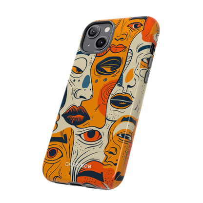 Tangled Faces Sunset iPhone 14 Plus Cover - Tough
