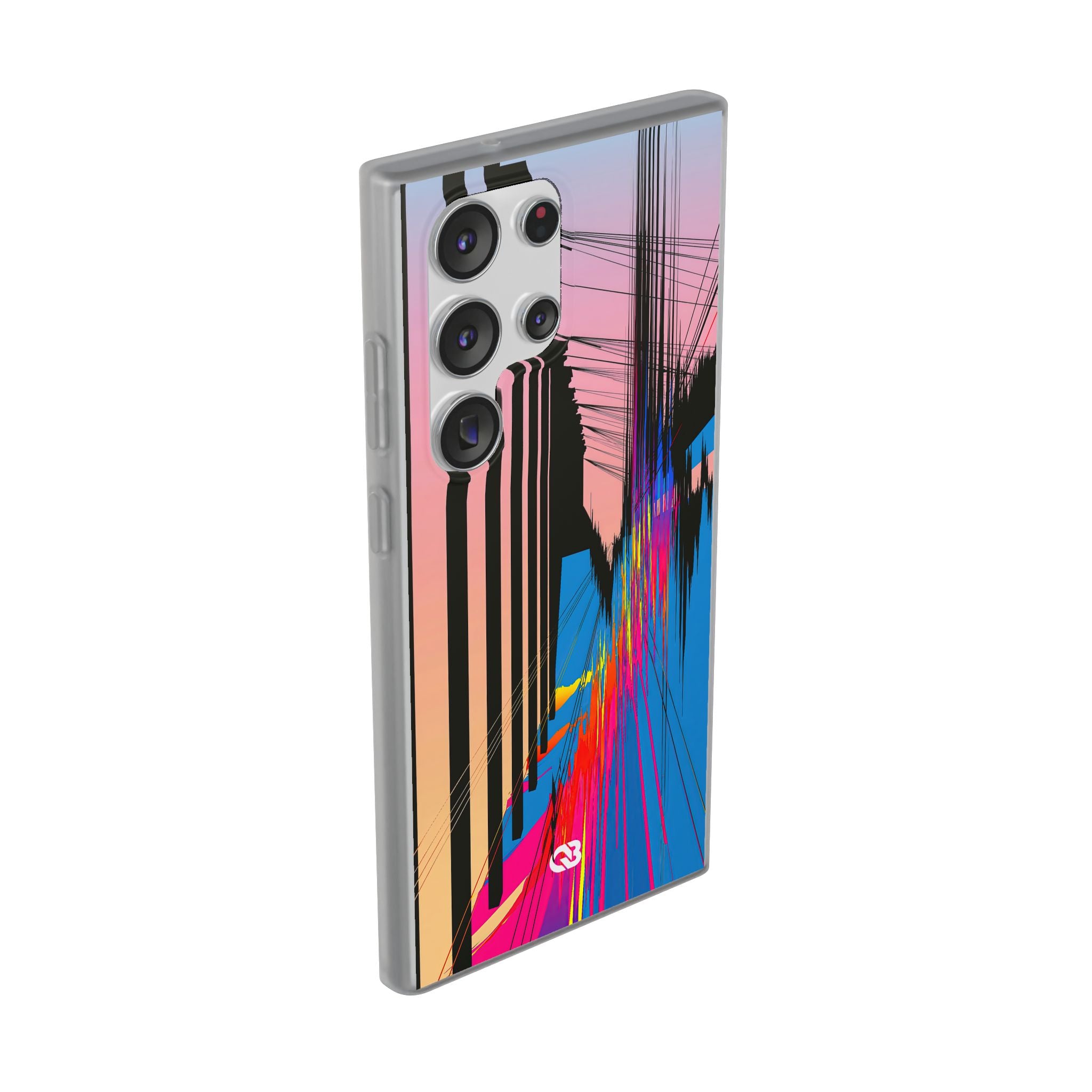 Blue Lite Phone Case for Samsung - Fractured Data Skyline