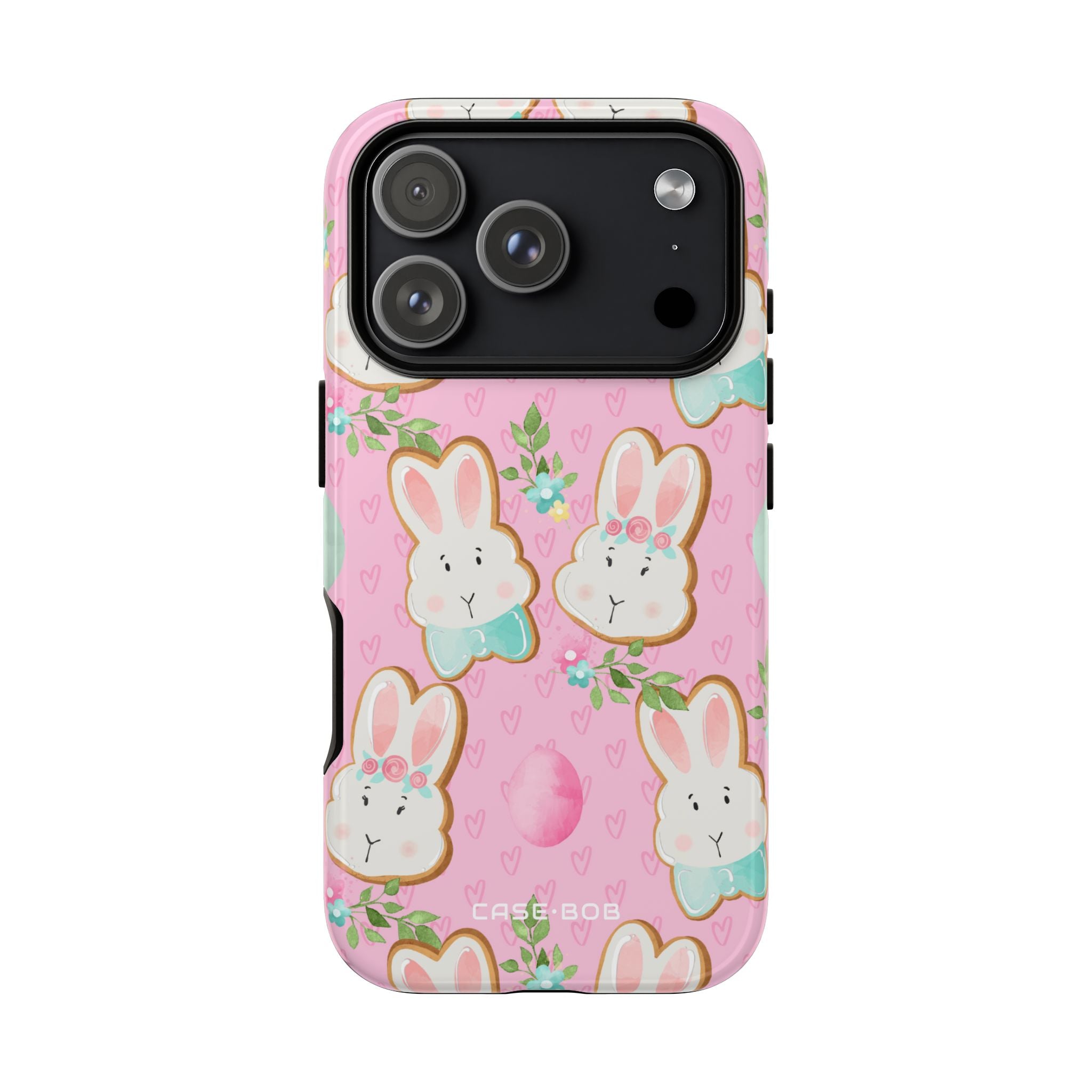 Bunny Blossom iPhone 17 Pro Case - Tough - CASE•BOB