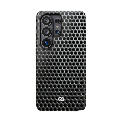 Brushed Perforated Steel · Tough Phone Case for Samsung · Silver
