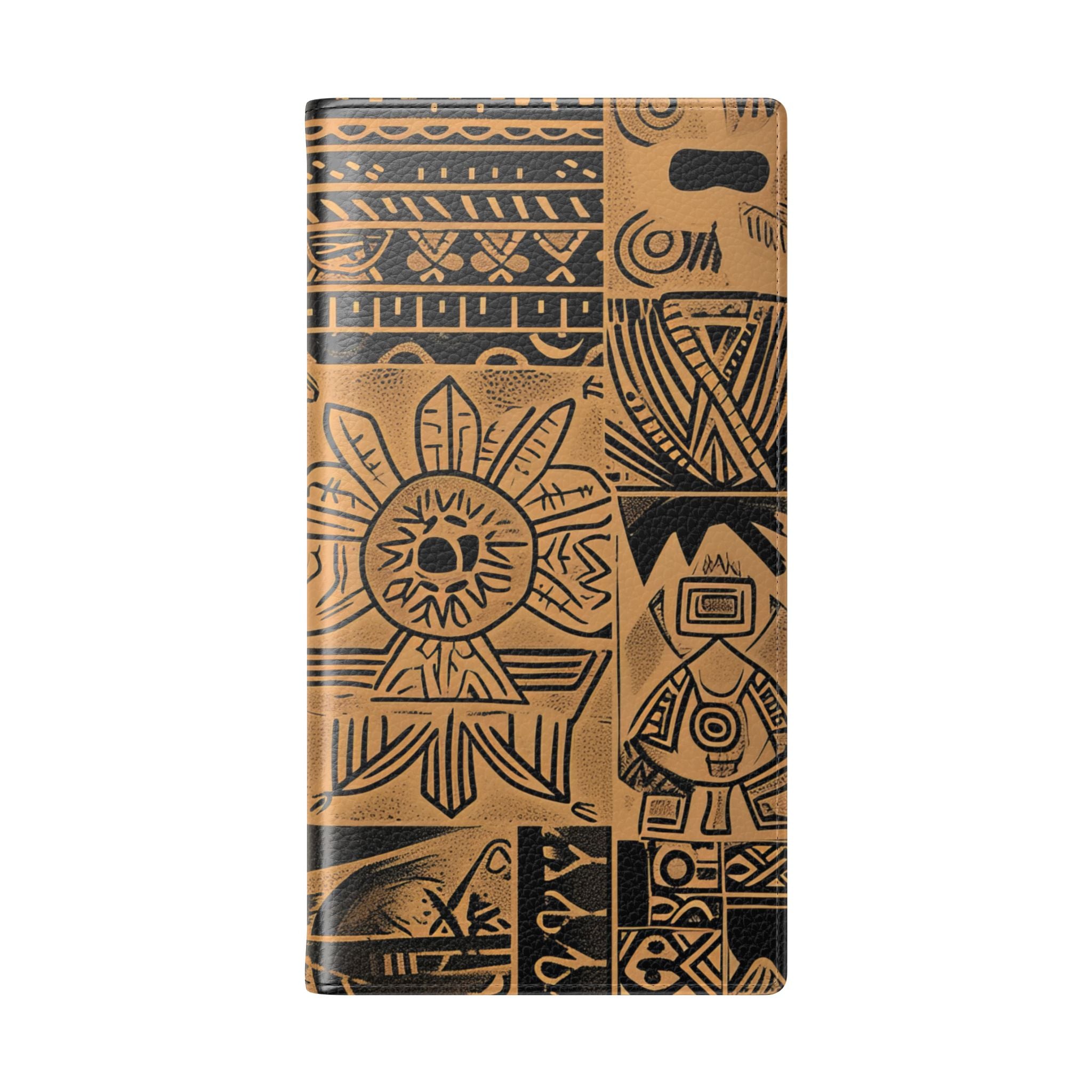 Hemelse Gezichten Bruin - Samsung S23 Ultra Case - Portemonnee