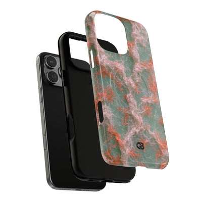 Coral Pixel Matrix · Tough 2.0 Magnetic Phone Case for iPhone · Green