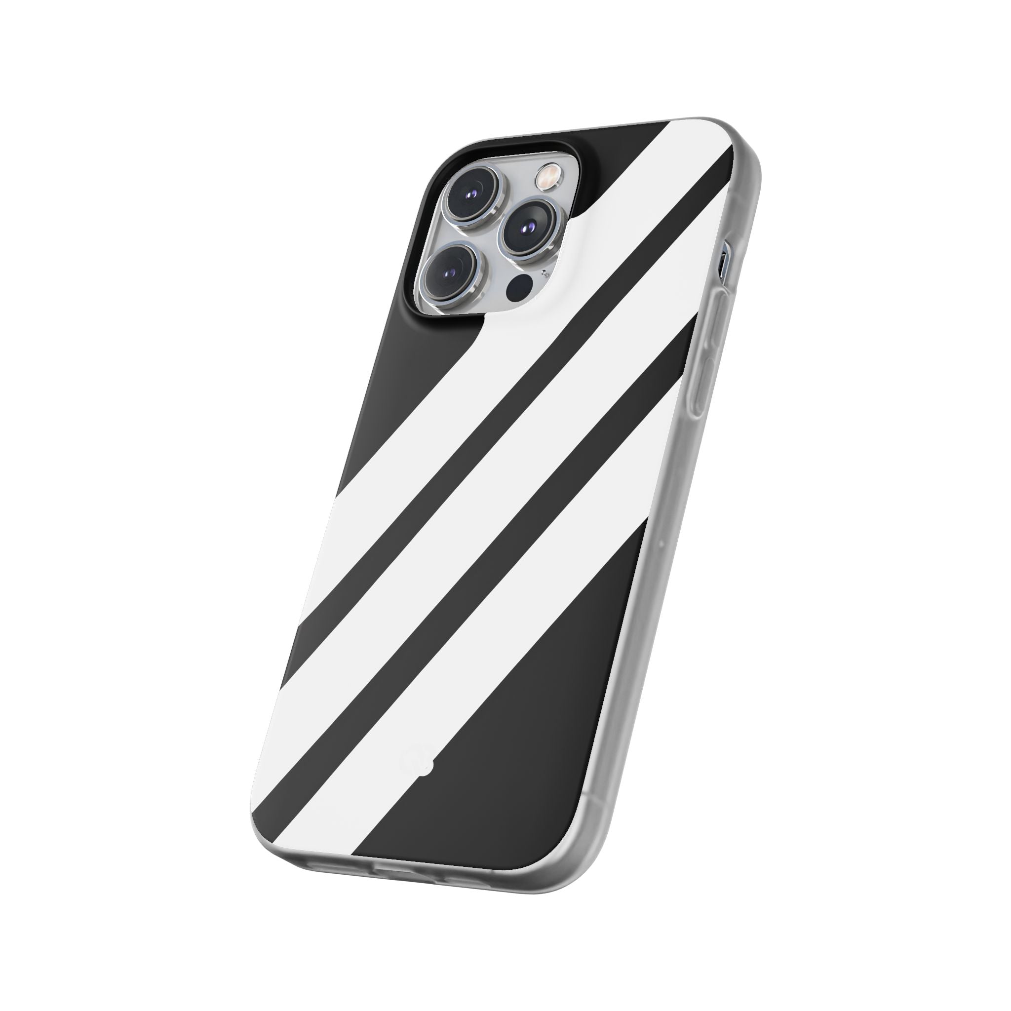 Obsidian White Bars · Soft Handyhülle für iPhone