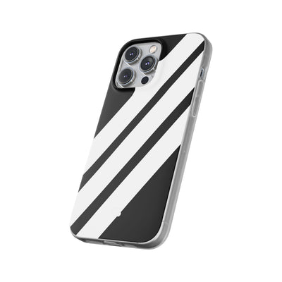 Obsidian White Bars · Soft Handyhülle für iPhone