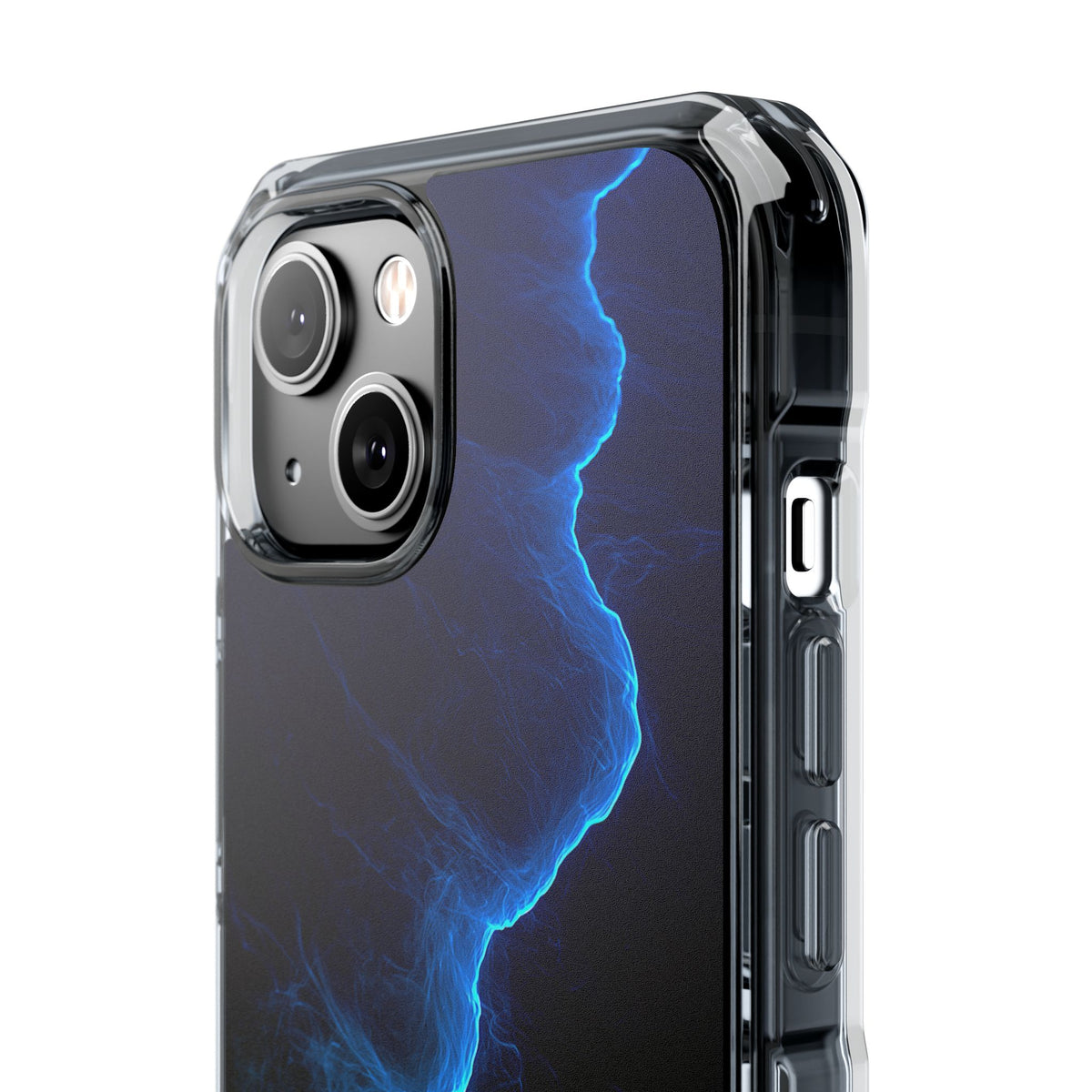 Electric Azure Drift · Clear Impact Magnetic Phone Case for iPhone · Blue