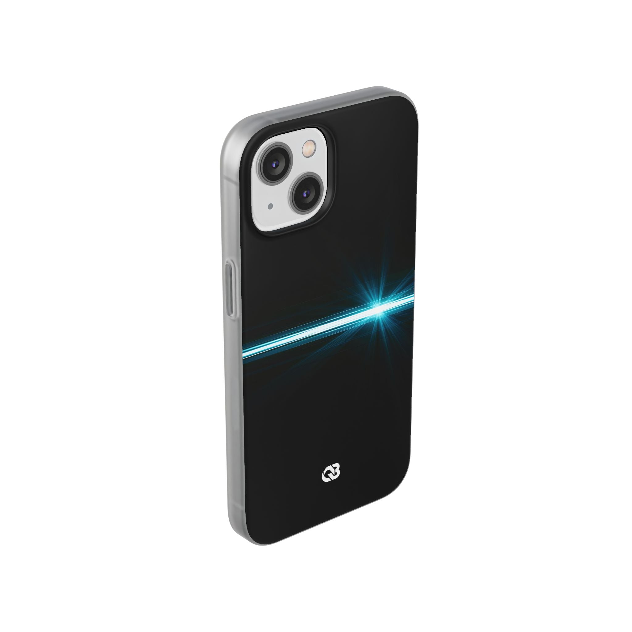 Blue Lite Phone Case for iPhone - Electric Cyan Ray