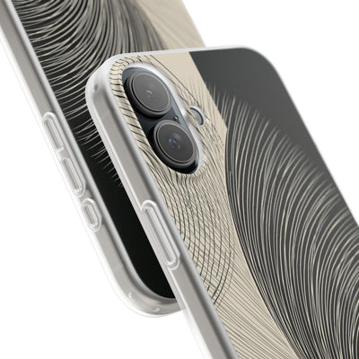 Beige Lite Phone Case for iPhone - Obsidian Cream Plume