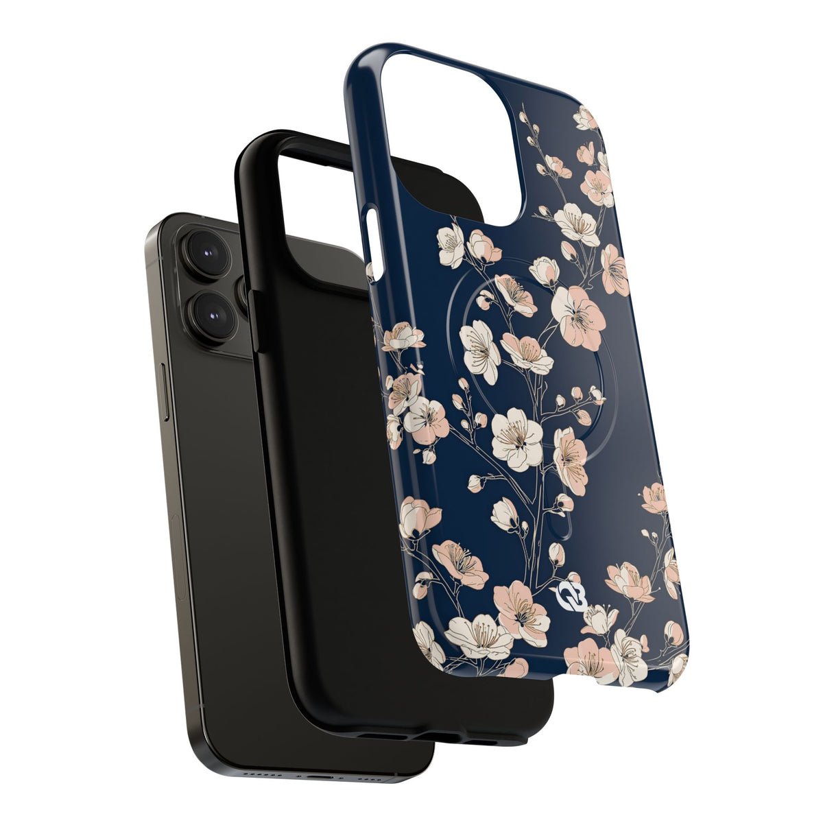 Midnight Plum Blossom · Tough 2.0 Magnetic Phone Case for iPhone · Blue