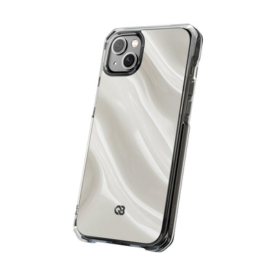Liquid Enamel Fold · Clear Impact Magnetic Phone Case for iPhone ·  White