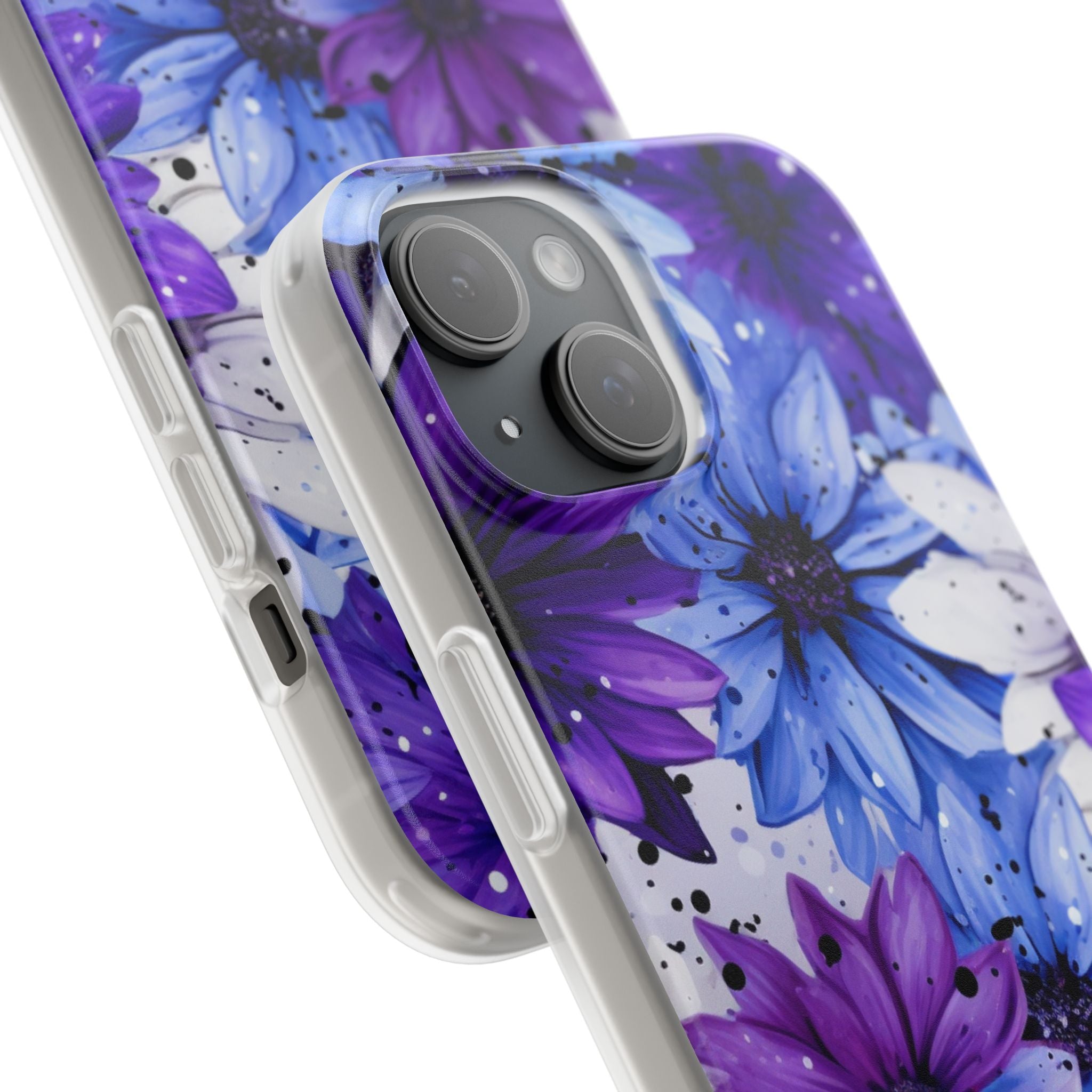 Ink Splatter Blooms · Soft Coque de téléphone pour iPhone