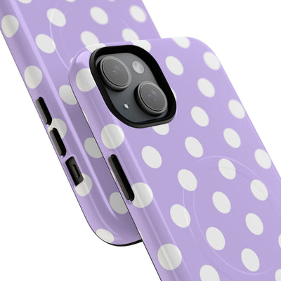 Lavender Polka Grid · Tough+ Phone Case for iPhone · Magsafe