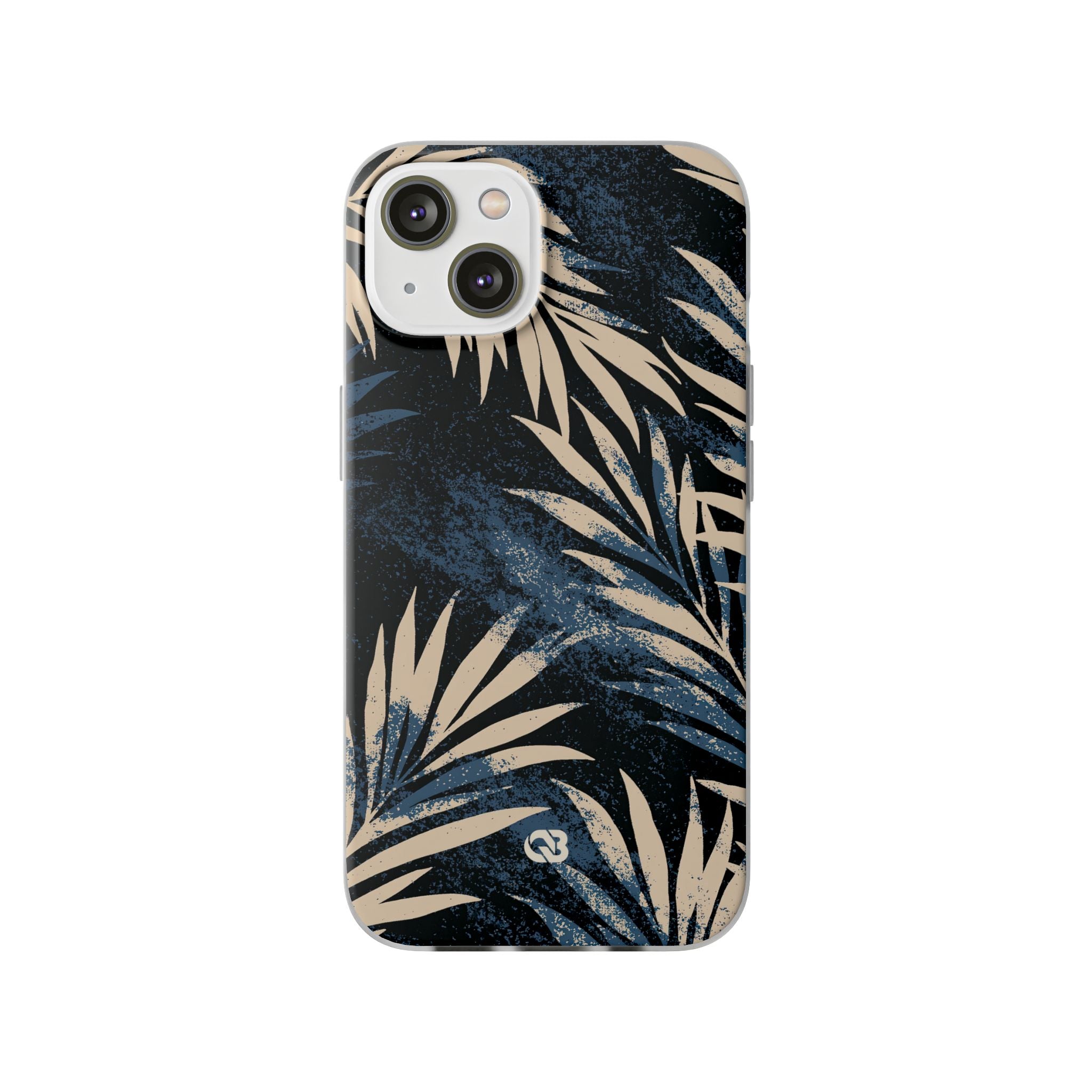 Blue Lite Phone Case for iPhone - Midnight Indigo Palm