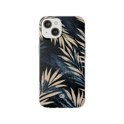 Blue Lite Phone Case for iPhone - Midnight Indigo Palm