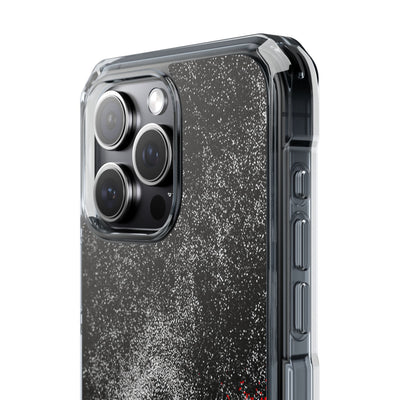 Crimson Noir Drip · Clear Impact Magnetic Phone Case for iPhone ·  Black