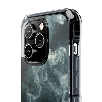 Luminescent Vapor Drift · Clear Impact Magnetic Phone Case for iPhone · Teal