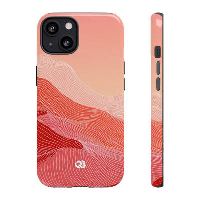 Coral Ridge Contours · Tough Phone Case for iPhone · Red