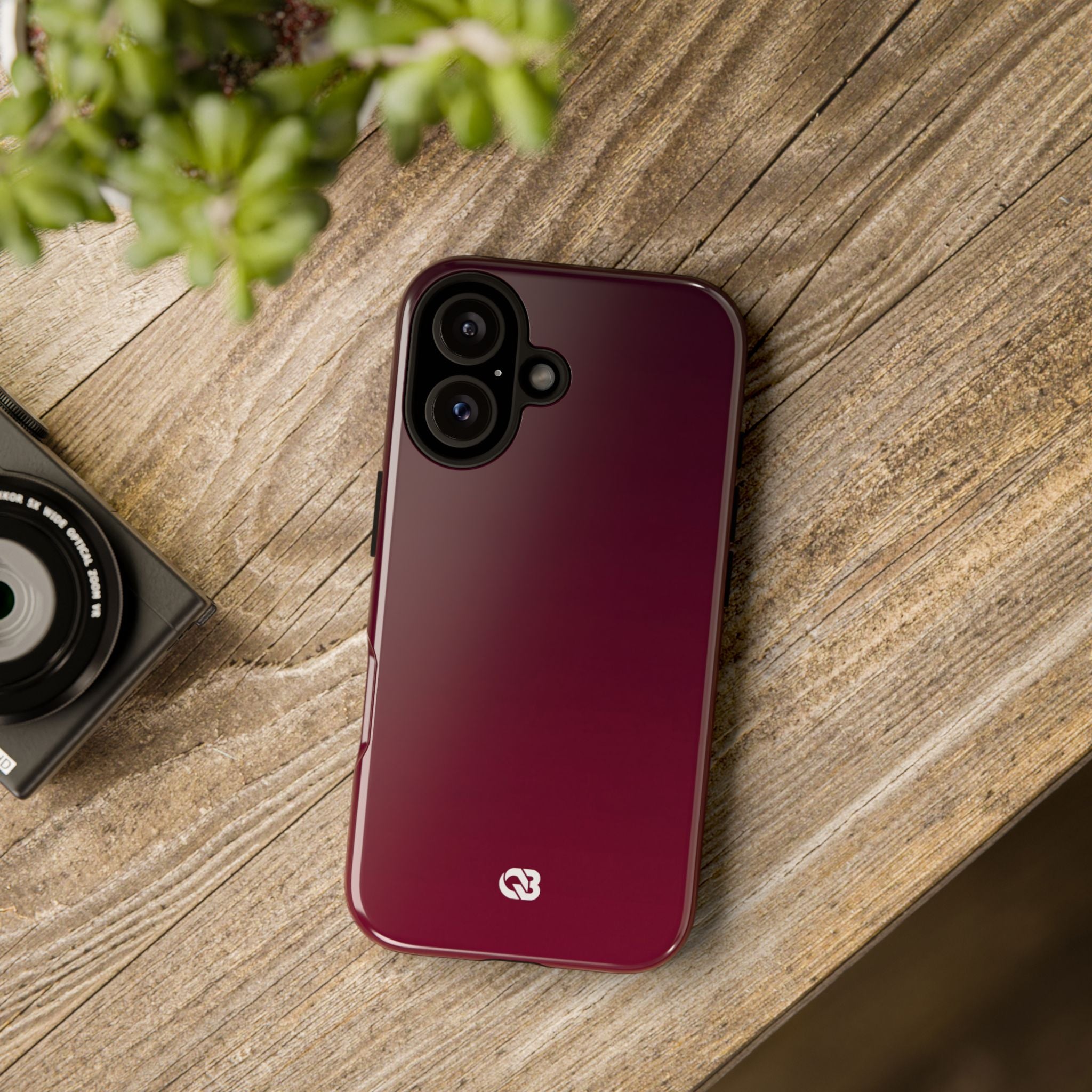 Red Tough Phone Case for iPhone - Deep Sangria Gradient