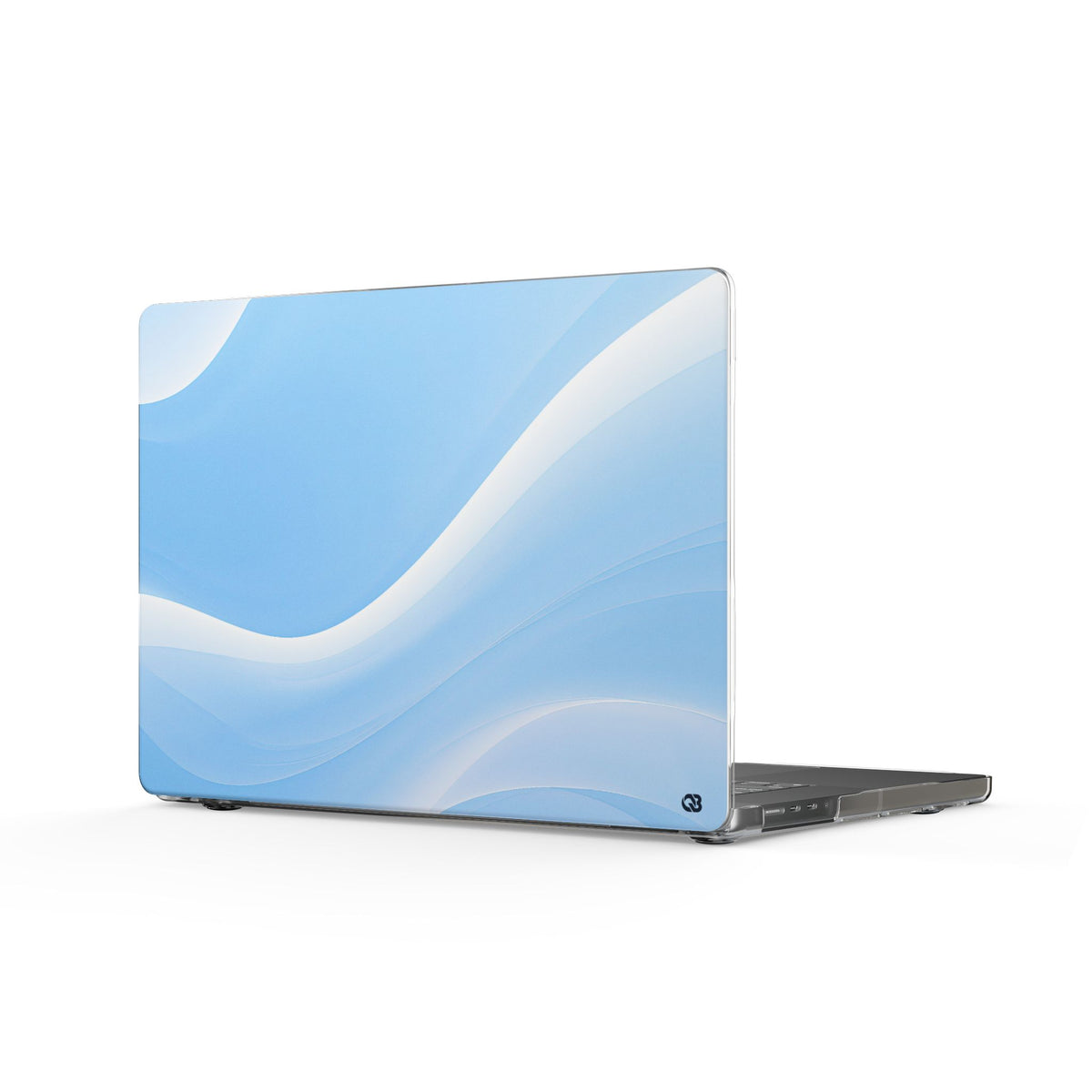 Glacial Contour Flow · Clear Hard Case for MacBook · Blue