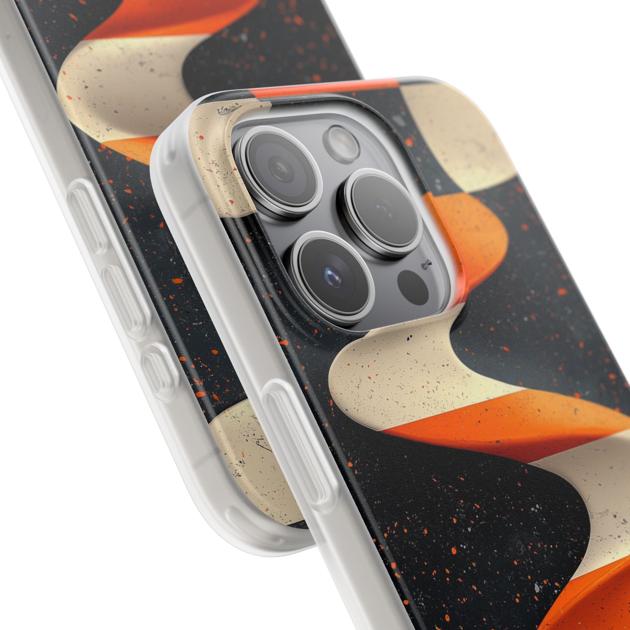 Orange Grit Twist · Coque de téléphone Soft pour iPhone