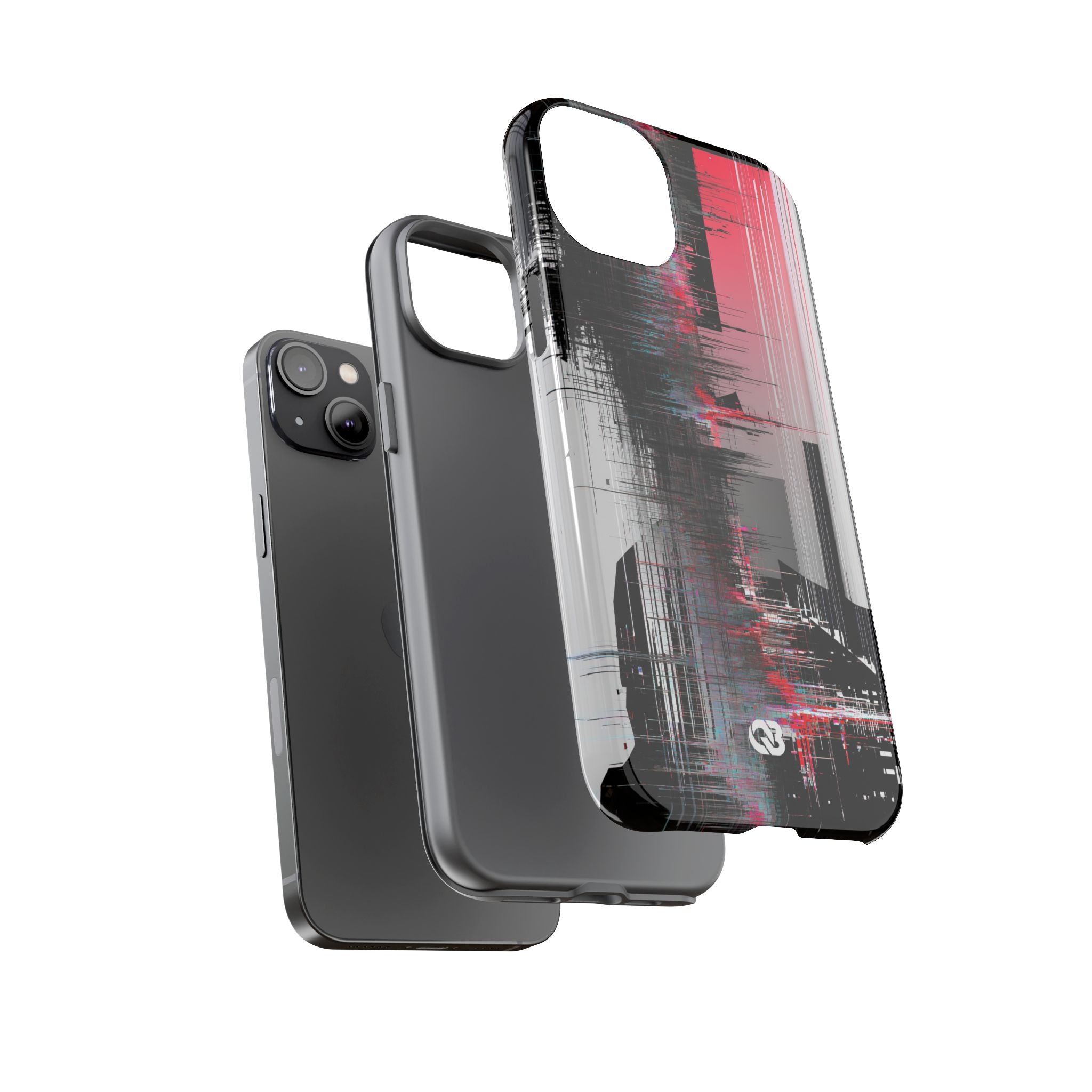 Black Tough Phone Case for iPhone - Crimson Data Leak
