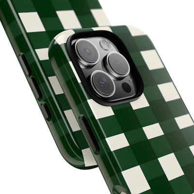 Hunter Green Plaid · Tough Phone Case for iPhone