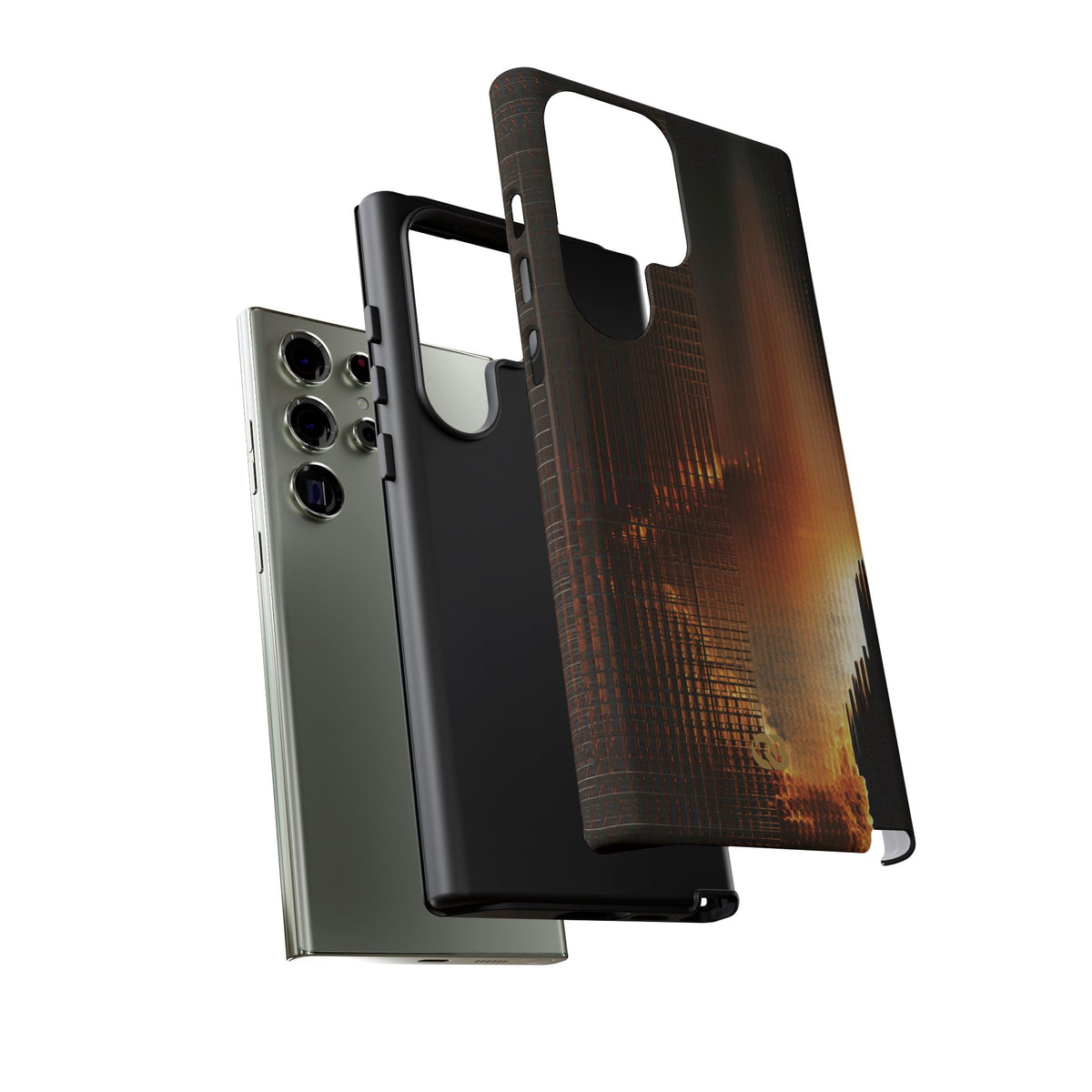 Luminous Grid · Tough Phone Case for Samsung · Black