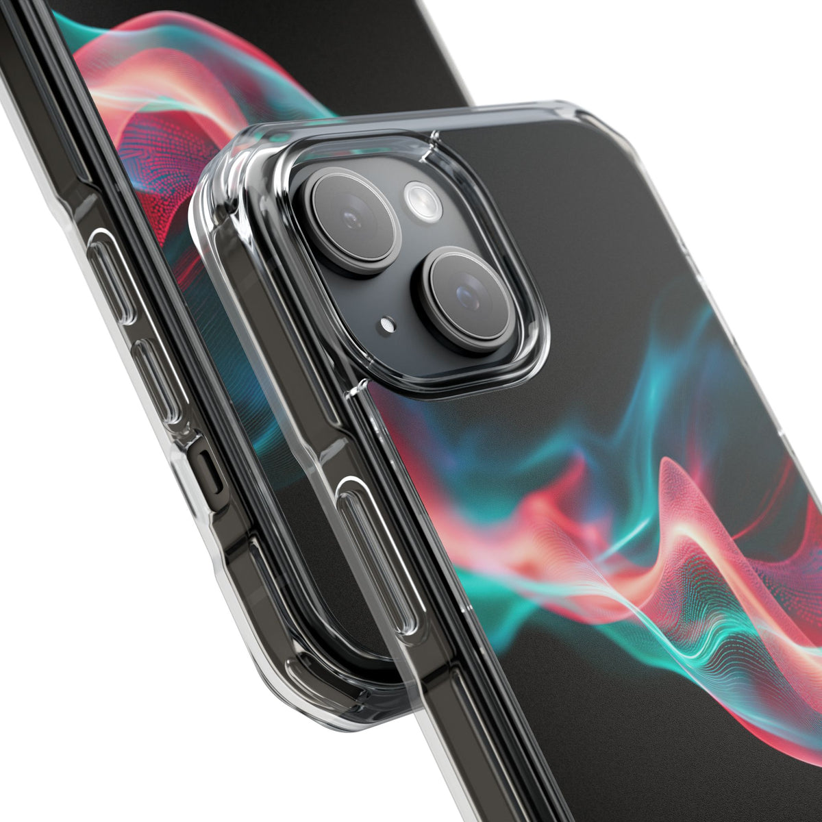 Digital Frequency · Clear Impact Magnetic Phone Case for iPhone · Black