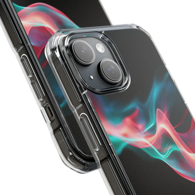 Digital Frequency · Clear Impact Magnetic Phone Case for iPhone · Black