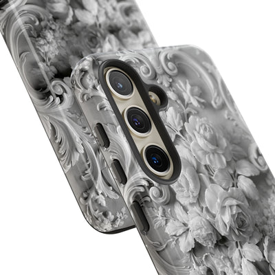 Rococo Marble Rose · Tough Phone Case for Samsung · White
