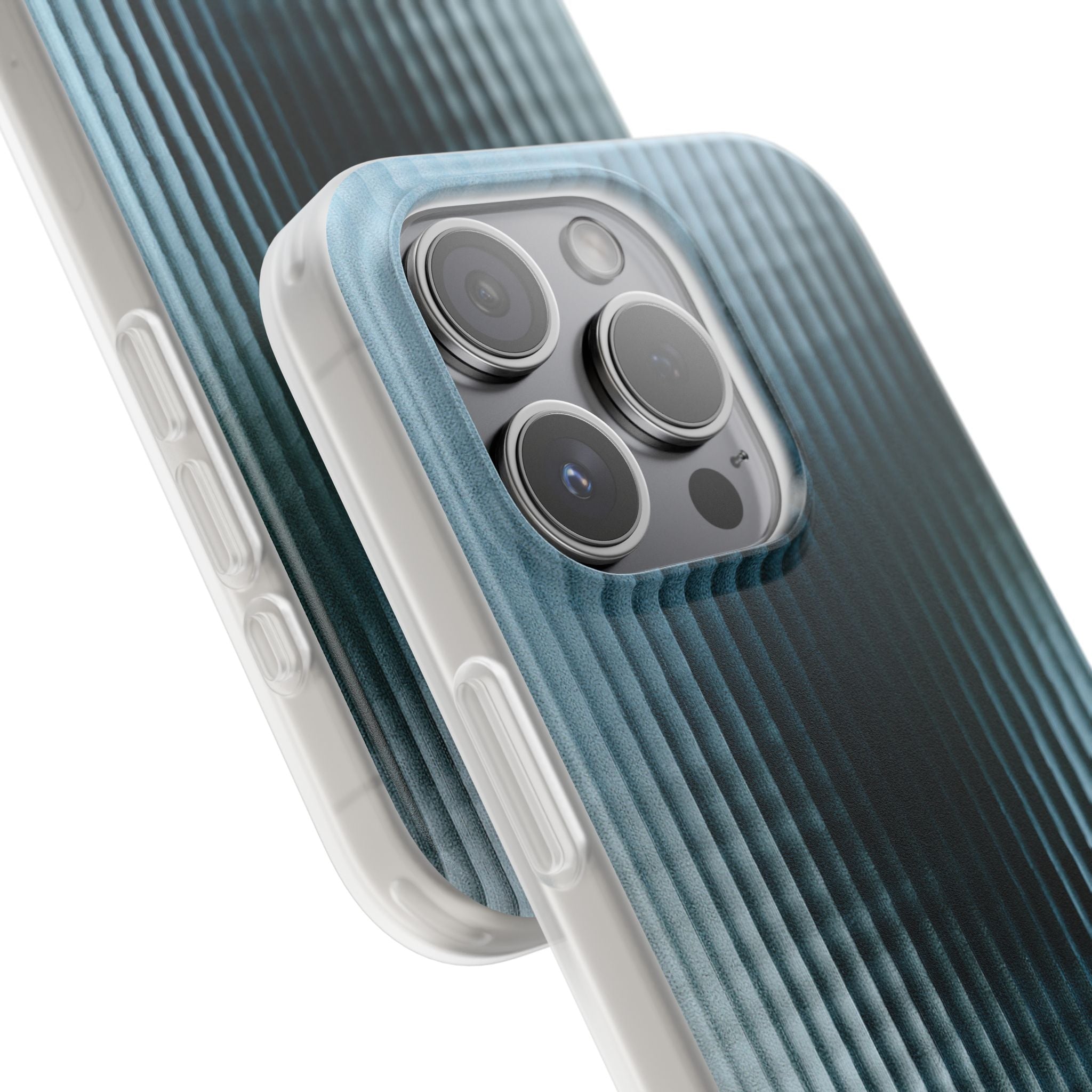Blue Lite Phone Case for iPhone - Glacial Reeded Glass